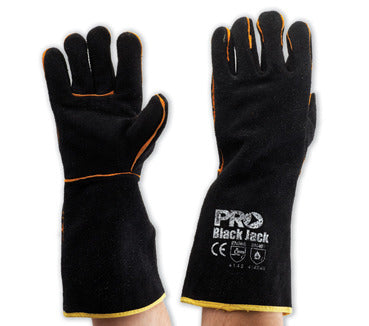 Black Jack - Black & Gold Welding Gloves 40cm