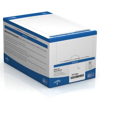 Medline Sterile Procedure Nitrile Exam Gloves. Powder Free. Latex Free. (Size: Small, Medium, Large, X Large)
