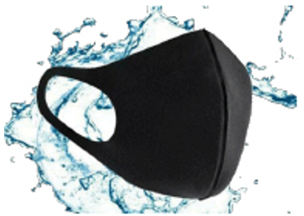 Cotton Face Mask Black Reusable