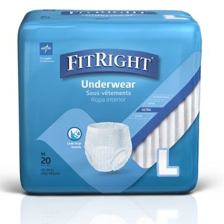 Medline FitRight Ultra Adult Incontinence Underwear. GST Free