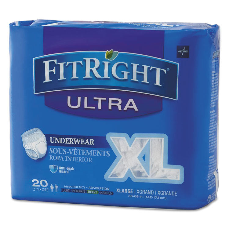 Medline FitRight Ultra Adult Incontinence Underwear. GST Free