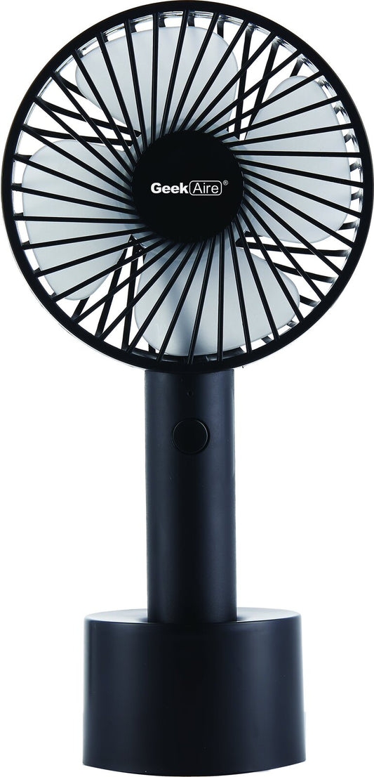 10cm Black Regargeable Desktop Handheld Fan