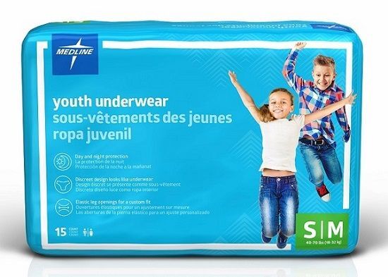 Medline Drytime Youth Underwear. GST Free