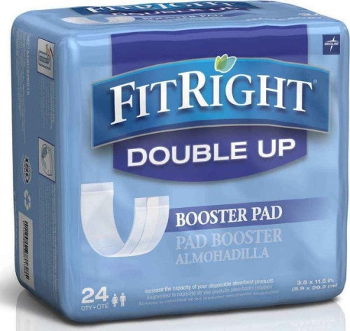 Medline FitRight Double Up Booster Pads 9x29cm (Quantity: Packs of 24; Ctn of 192). GST Free