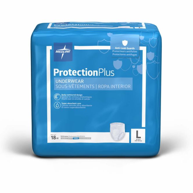 Medline Protection Plus Super Extended Underwear (Small, Medium, Large, Xlarge, XXLarge)GST Free