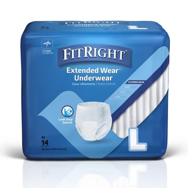 Medline FitRight Extended Wear™ Underwear (Medium, Large, XLarge) GST Free