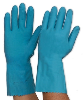 Pro Choice Silverlined Latex Rubber Household Gloves Blue