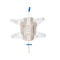 Leg Bag - T-TAP Non-Return Valve 10cm Short Tube with Bonded Step Connector and Silicone Lined Straps, 350mL