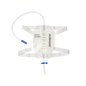Leg Bag - T-TAP Non-Return Valve 50cm Long Tube with Bonded Step Connector and Silicone Lined Straps, 500mL